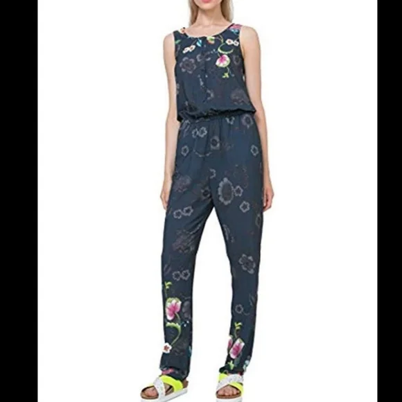 Desigual Floral Print Mono Robin Jumpsuit